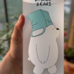 We Bare Bears Reusable Aesthetic Water Bottle (1000ml) – Dual Cap & Straw